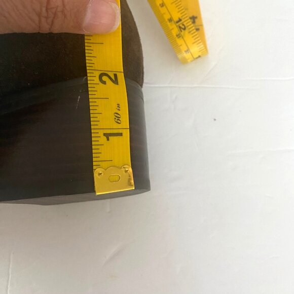 Ecco Womens Leather & Suede Knee-High Boots Buckle Accent Side Zipper Size 39 - Picture 10 of 11